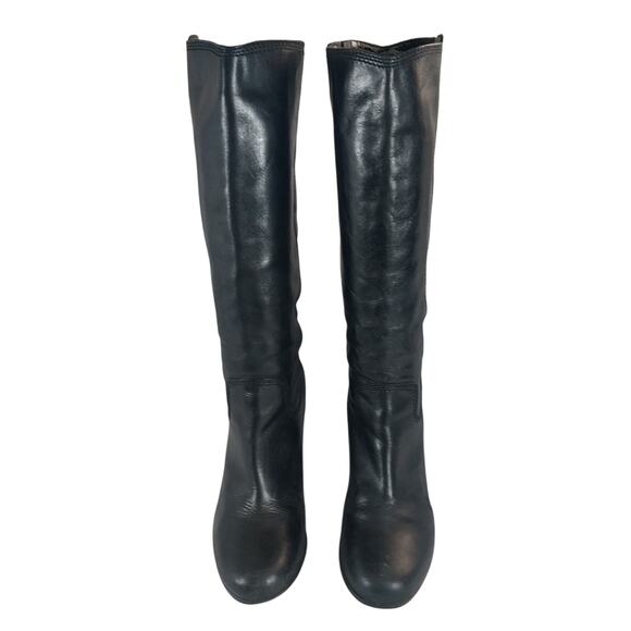 ARTURO CHIANG! BLACK GENUINE LEATHER W/VERTICAL SIDE DETAIL WESTERN BOOTS! SZ 7M - Picture 4 of 13